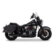 Load image into Gallery viewer, Vance & Hines 2025+ HD Softail Twin Slash 4in Round Black Slip-On Exhaust