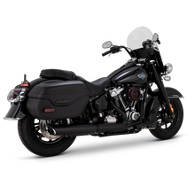 Load image into Gallery viewer, Vance & Hines 2025+ HD Softail Twin Slash 4in Round Black Slip-On Exhaust
