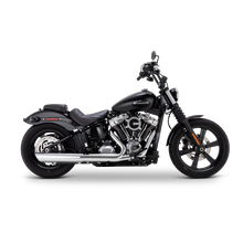 Load image into Gallery viewer, Vance & Hines 2025+ HD Softail Twin Slash 4in Round Chrome Slip-On Exhaust