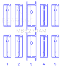 Load image into Gallery viewer, King Engine Bearings Chrysler 148/148 Turbo DOHC 16V/Jeep 148 DOHC 16V Main Bearing Set - Size STD
