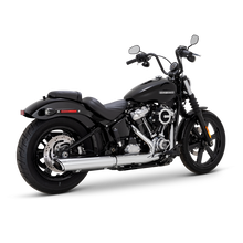 Load image into Gallery viewer, Vance &amp; Hines 2025+ HD Softail Twin Slash 4in Round Chrome Slip-On Exhaust
