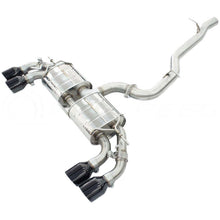 Load image into Gallery viewer, Invidia 2022+ Volkswagen Golf R MK8 76mm R400 Valved Cat Back Exhaust Straight Cut Black Tips
