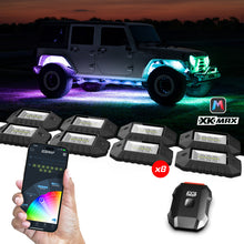 Load image into Gallery viewer, XK Glow RGBW 8pc Addressable LED Rock Light Kit
