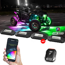 Load image into Gallery viewer, XK Glow RGBW 4pc Addressable LED Rock Light Kit
