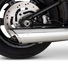 Load image into Gallery viewer, Vance &amp; Hines 2025+ HD Softail Twin Slash 4in Round Chrome Slip-On Exhaust
