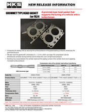 Load image into Gallery viewer, HKS Subaru FA24 1.2mm Thickness 11.3 CR Grommet Type Head Gasket
