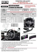 Load image into Gallery viewer, HKS Subaru BRZ ZN(D)8/ZN(C)6E Replacement Steering Wheel
