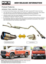 Load image into Gallery viewer, HKS LEGAMAX TRAIL MASTER 2022TUNDRA CATBACK
