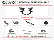 Load image into Gallery viewer, Vortex Racing Rearsets Replacement Rear Set- Black
