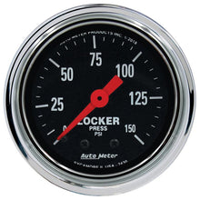 Load image into Gallery viewer, Autometer Traditional Chrome 2-1/16in 150 PSI Mechanical Air Locker Gauge

