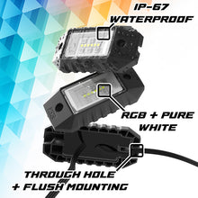 Load image into Gallery viewer, XK Glow RGBW 4pc Addressable LED Rock Light Kit
