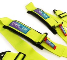 Load image into Gallery viewer, NRG SFI 16.1 5Pt 3 Inch Seat Belt Harness with Pads / Cam Lock - Neon Green

