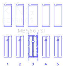 Load image into Gallery viewer, King Engine Bearings Mini W10B16A/W11B16A Silicon Bi-Metal Aluminum Main Bearing Set - Size +0.25mm
