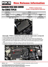 Load image into Gallery viewer, HKS Honda Civic Type R (FL5/FK8) Dry Carbon Fiber Engine Cover
