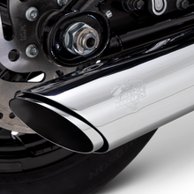 Load image into Gallery viewer, Vance &amp; Hines 2025+ HD Softail Twin Slash 4in Round Chrome Slip-On Exhaust

