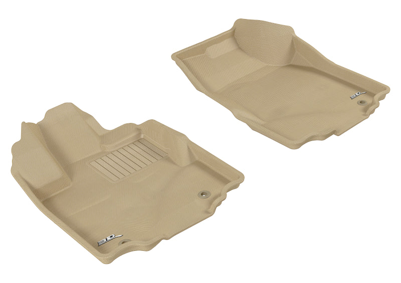 3D MAXpider 2006-2014 Honda Ridgeline Kagu 1st Row Floormat - Tan
