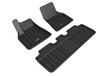 Load image into Gallery viewer, 3D MAXpider 2020-2021 Tesla Model Y Elitect 1st &amp; 2nd Row Floormats - Black
