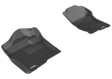 Load image into Gallery viewer, 3D MAXpider 2007-2013 Chevrolet Silverado Extended/Crew Cab Kagu 1st Row Floormat - Black
