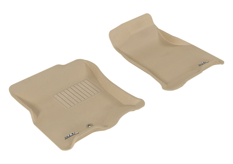 3D MAXpider 2007-2010 Ford/Lincoln Expedition/Navigator Kagu 1st Row Floormat - Tan