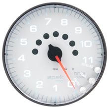 Load image into Gallery viewer, Autometer Spek-Pro Gauge Tachometer 5in 11K Rpm W/Shift Light &amp; Peak Mem White/Black
