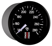 Load image into Gallery viewer, Autometer Stack 52mm 140-280 Deg F 1/8in NPTF Male Pro Stepper Motor Oil Temp Gauge - Black
