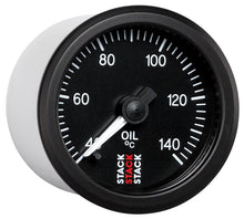 Load image into Gallery viewer, Autometer Stack 52mm 40-140 Deg C 1/8in NPTF Male Pro Stepper Motor Oil Temp Gauge - Black
