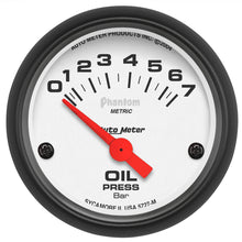 Load image into Gallery viewer, Autometer Phantom 2-1/16in 0-7 BAR Electric Oil Pressure Gauge
