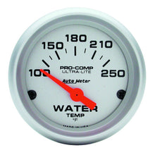 Load image into Gallery viewer, Autometer Ultra-Lite 52mm 100-250 Deg F Short Sweep Electric Water Temp Gauge

