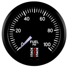 Load image into Gallery viewer, Autometer Stack 52mm 0-100 PSI 1/8in NPTF Male Pro Stepper Motor Fuel Pressure Gauge - Black

