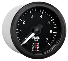 Load image into Gallery viewer, Autometer Stack 52mm 0-7 Bar M10 Male Pro Stepper Motor Fuel Pressure Gauge - Black
