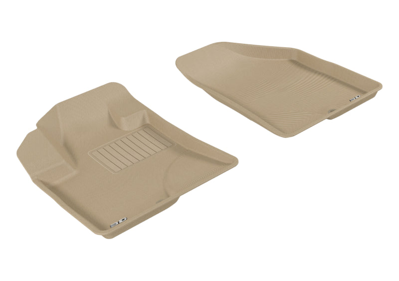 3D MAXpider 2007-2012 Hyundai Veracruz Kagu 1st Row Floormat - Tan
