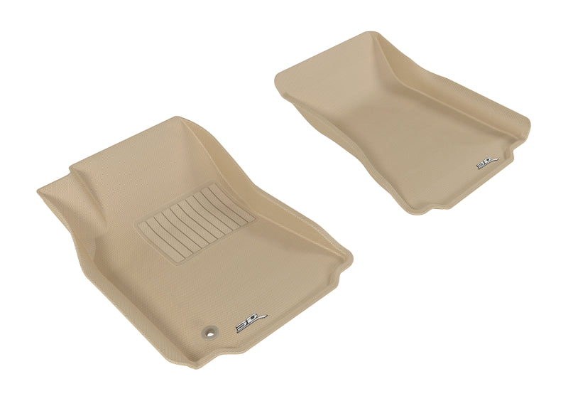 3D MAXpider 2009-2013 Cadillac CTS Kagu 1st Row Floormat - Tan