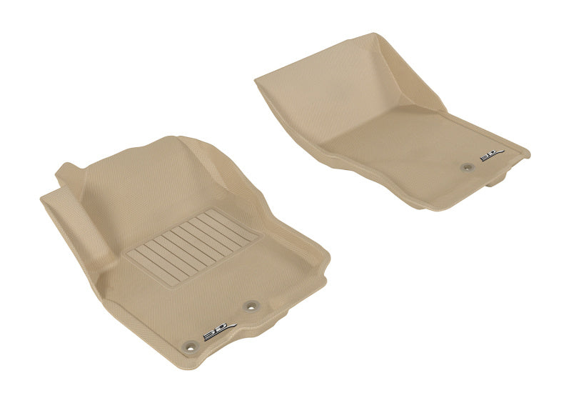 3D MAXpider 2005-2019 Nissan Frontier Crew/King Cab Kagu 1st Row Floormat - Tan