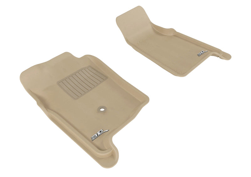 3D MAXpider 1998-2011 Ford Ranger Regular Cab/Supercab Kagu 1st Row Floormat - Tan