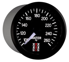Load image into Gallery viewer, Autometer Stack 52mm 100-260 Deg F 1/8in NPTF Male Pro Stepper Motor Water Temp Gauge - Black

