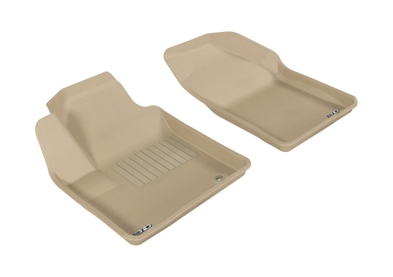 3D MAXpider 2007-2010 Chrysler Sebring Sedan Kagu 1st Row Floormat - Tan